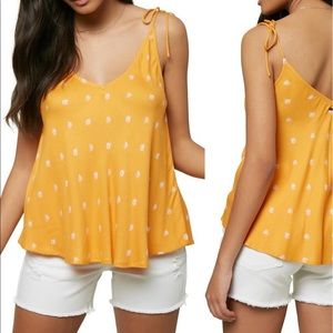 Orange O’Neil tank. Ties/adjustable on shoulders.